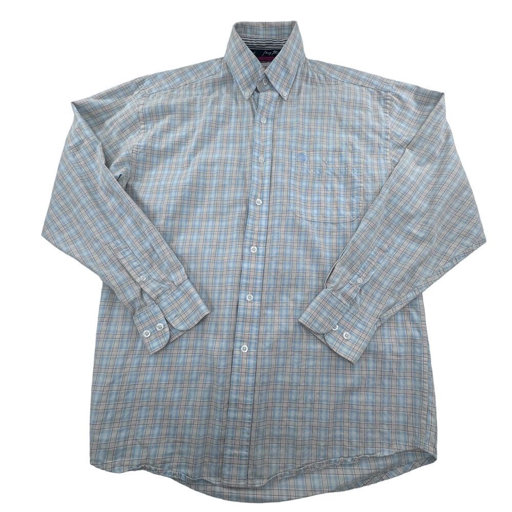 Wrangler Men's Cowboy Cut Collection Plaid Button-Down Shirt Long Sleeve M